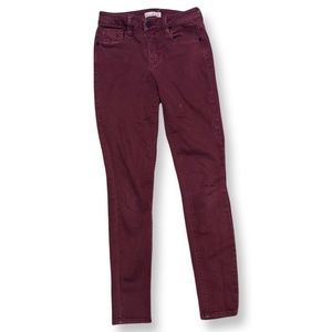 Maroon Unpublished Skinny Jeans